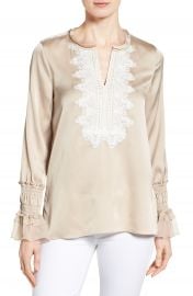 Kobi Halperin Naya Lace Trim Blouse at Nordstrom